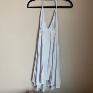 Brandy Melville light blue plunge neck dress